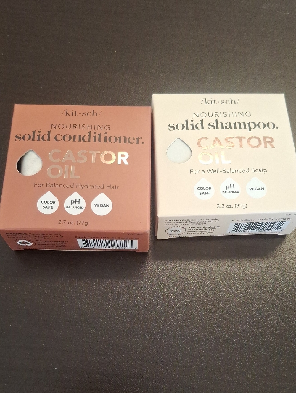 Kitsch Nourishing Castor Oil Solid Shampoo & Conditioner Set - new